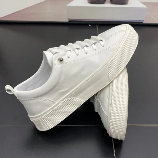 598-HAZ-00001 White Leather Shoes