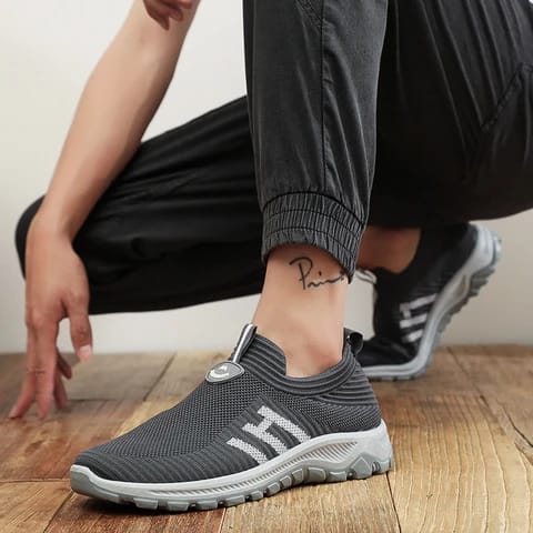 578-HAZ-00002 Grey Sock Shoes