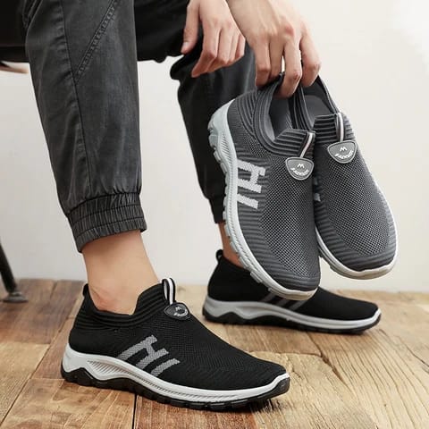 578-HAZ-00002 Grey Sock Shoes