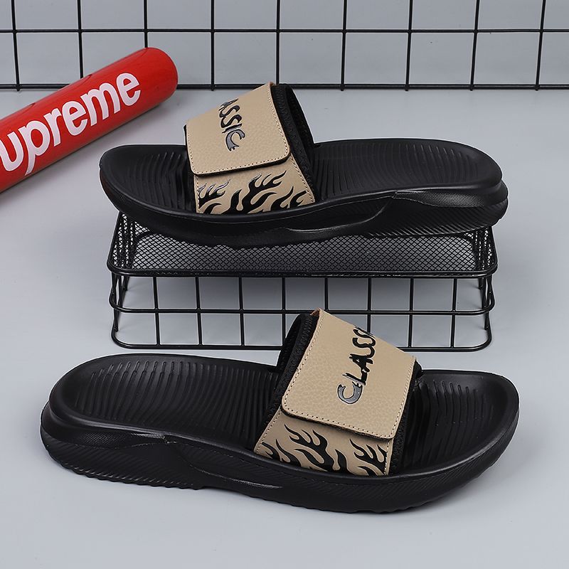 475-HAZ-00002 Black/Beige  Slippers