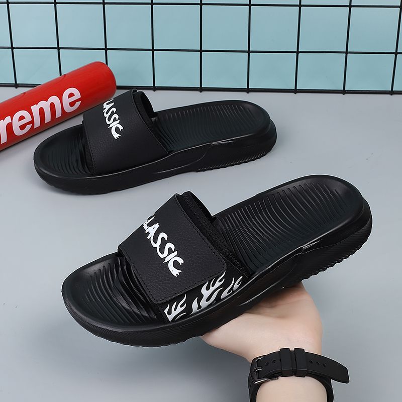 473-HAZ-00002 Full Black  Slippers