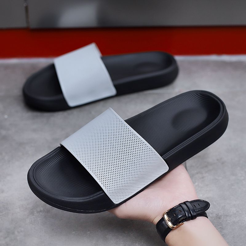 1801/789-HAZ-00002 Grey/Black Slippers