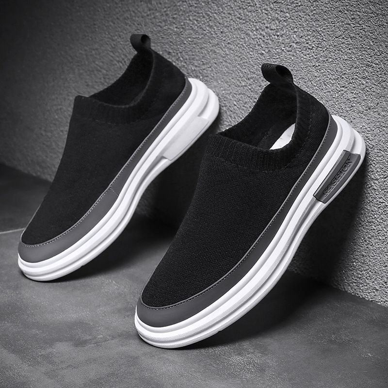 735-HAZ-00001 Full Black Sock Shoes