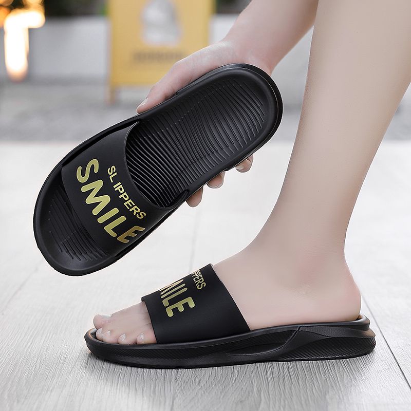 793-HAZ-00002 Black/Yellow Slippers