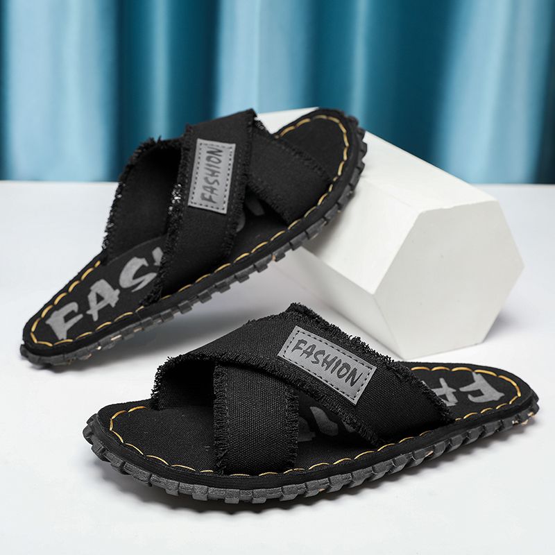 387-HAZ-00002 Black Slippers