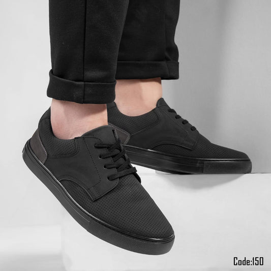 SALE! HAZ-EG150 Full Black Chamois Shoes